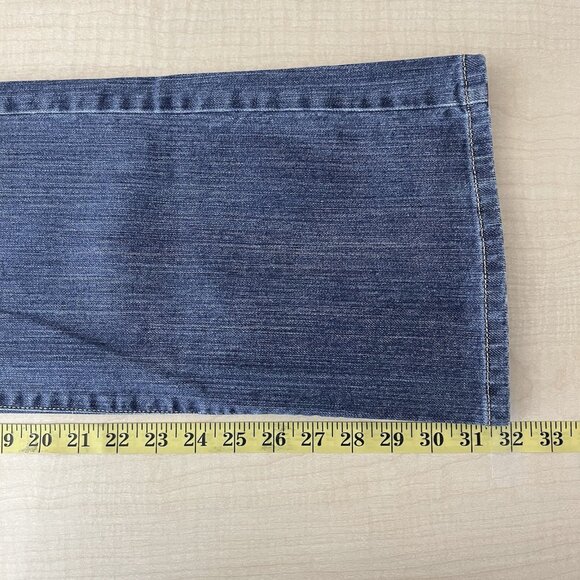 Axcess Women's Blue Denim Jeans Size 10 Boot Cut Mid Rise Stretch - Picture 10 of 13